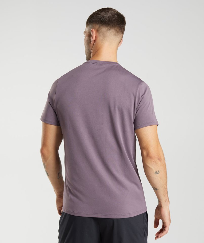 Men's Gymshark Arrival T-Shirts Purple | NZ 2TICMQ